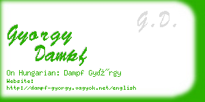 gyorgy dampf business card